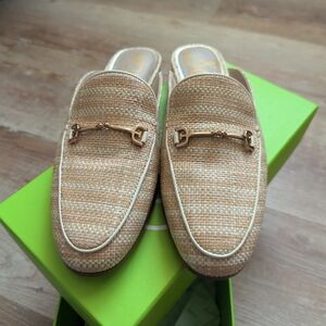 Sam Edelman Linnie Natural Raffia Woven Loafers